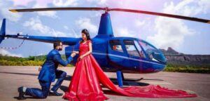 cerere in casatorie cu elicopterul, nunta cu elicopterul